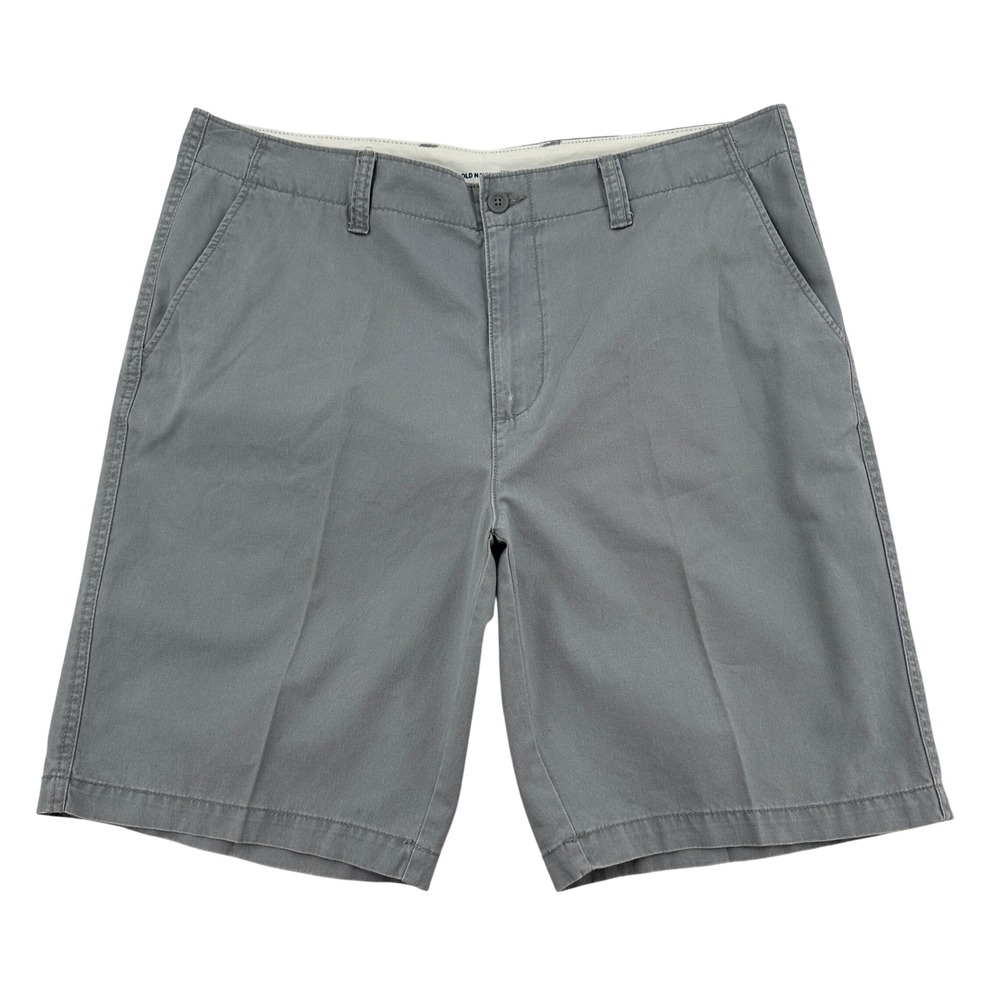 Old Navy Lived-In Straight Shorts Mens 40 Earl Grey Cotton Chino Golf Casual